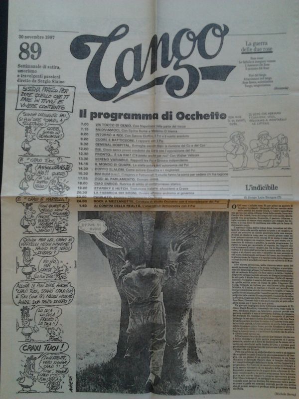 Tango. Settimanale di satira, umorismo e travolgenti passioni, diretto da …