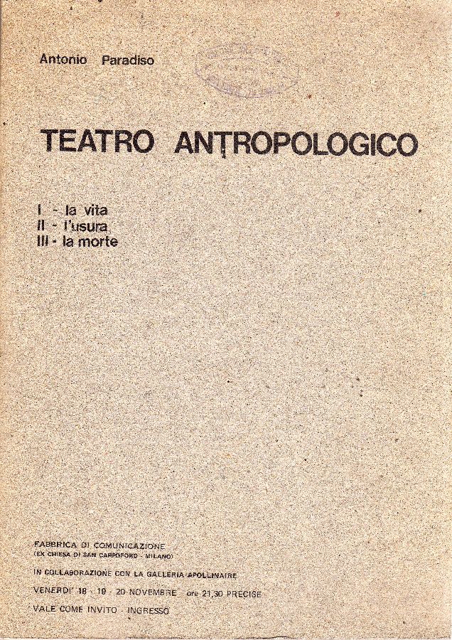 Teatro antropologico