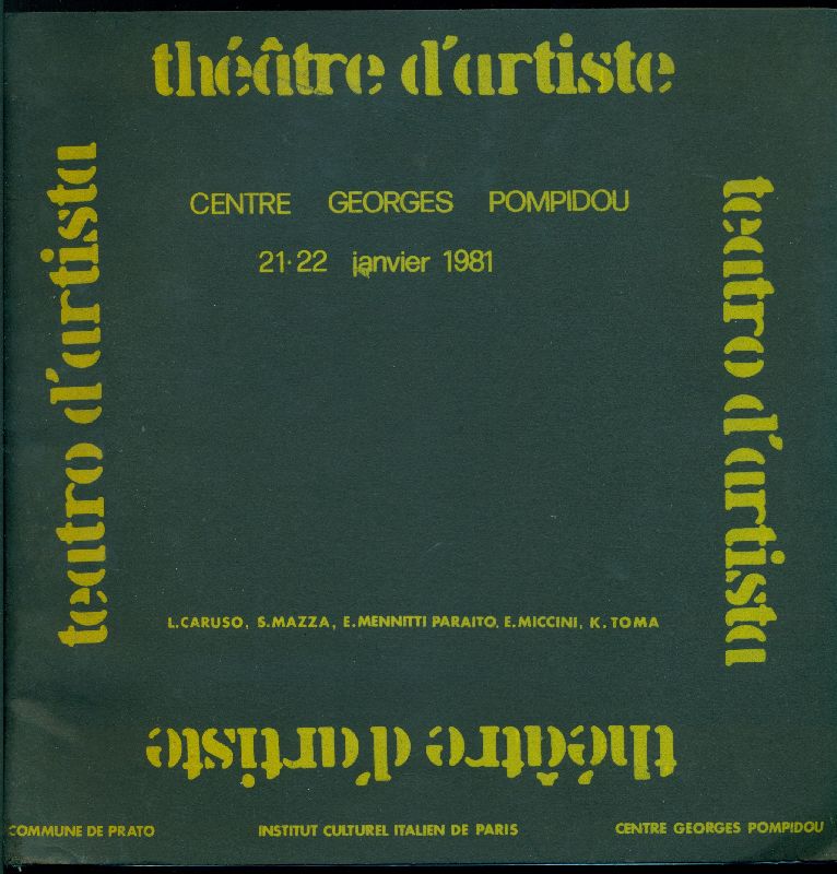 Teatro d&amp;#39;artista. Théatre d&amp;#39;Artiste