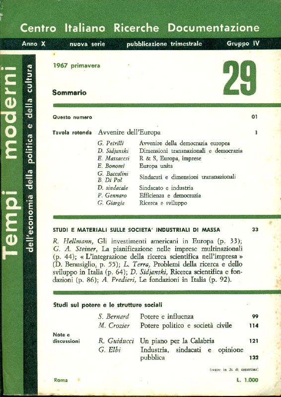 Tempi moderni. Annata completa 1967 - Numeri 29-30-31-32