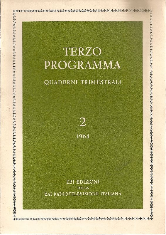 Terzo Programma. N. 2, 1964
