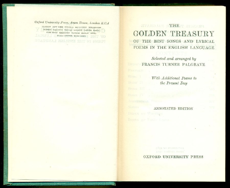 The golden treasury of the best songs and lyrical poems …
