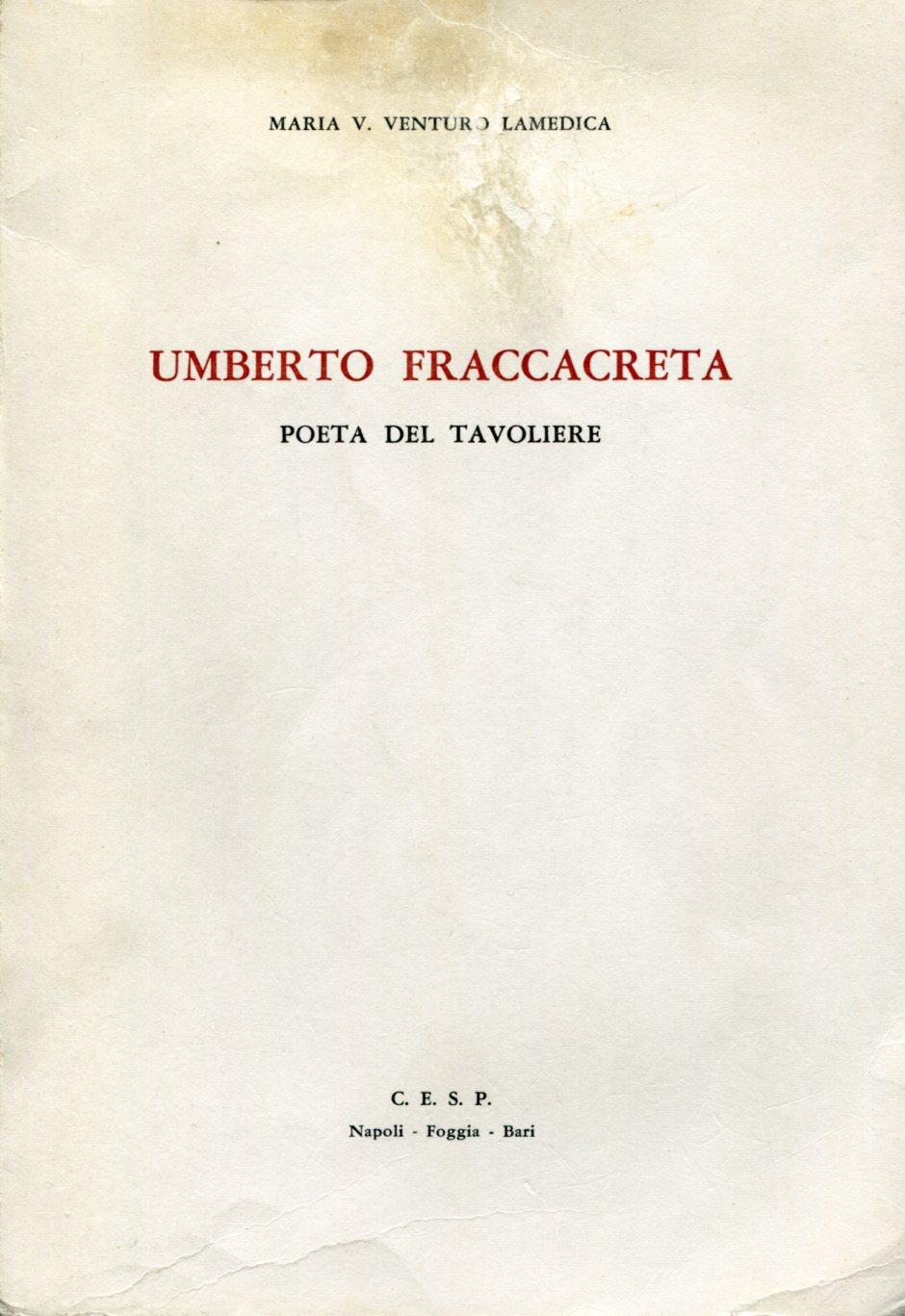 Umberto Fraccacreta poeta del Tavoliere
