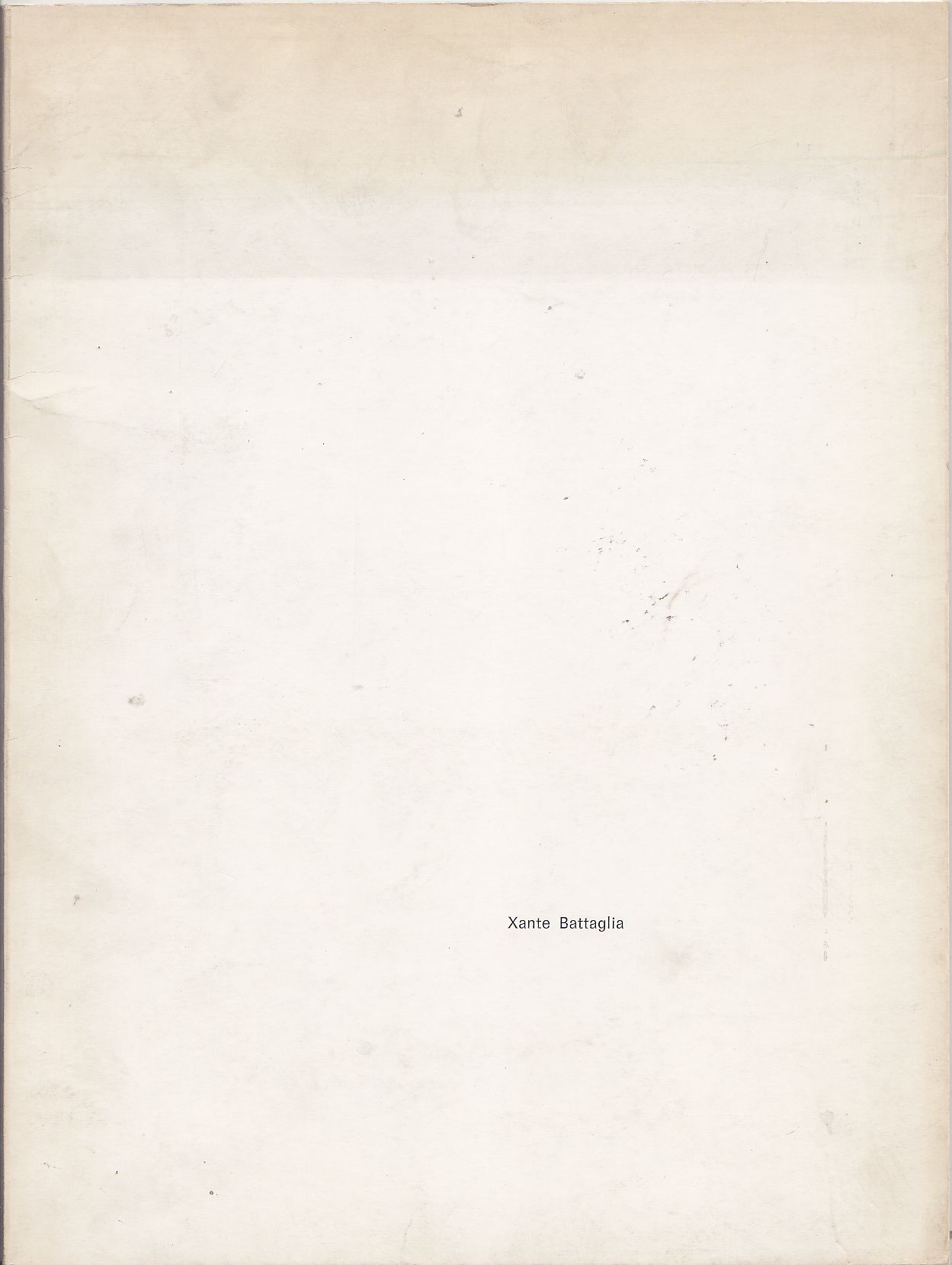 Xante Battaglia. Galleria Manzoni 1974