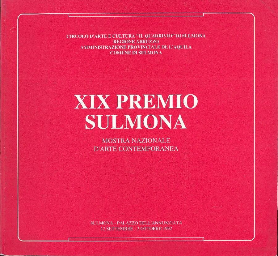 XIX Premio Sulmona. Mostra nazionale d'arte contemporanea