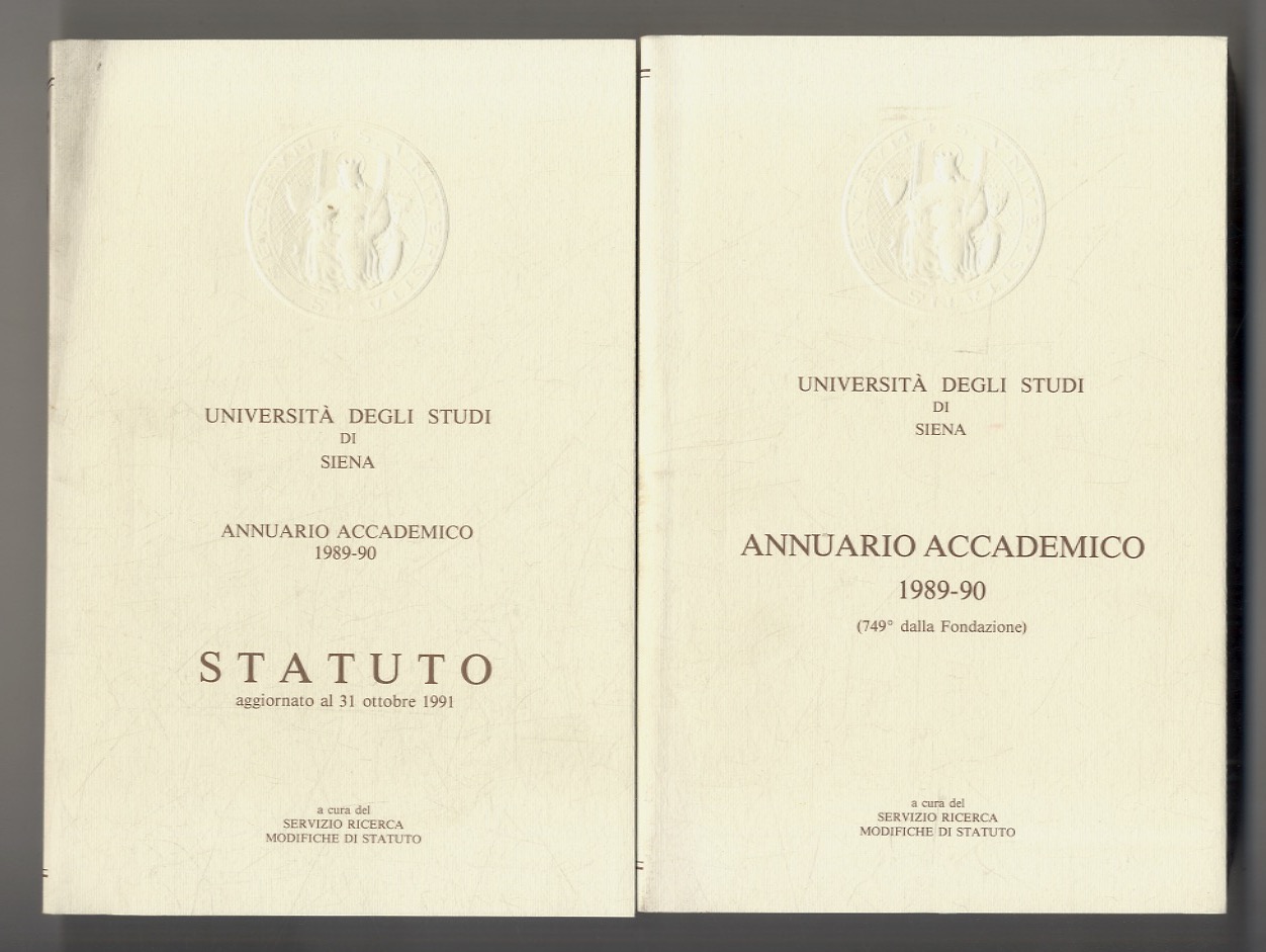 [1:] Annuario accademico 1989-90. [2:] Statuto, aggiornato al 31 ottobre …