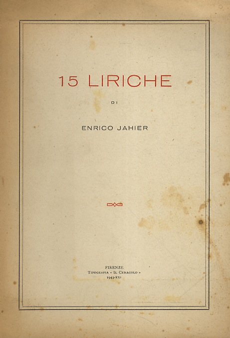 15 liriche [.].
