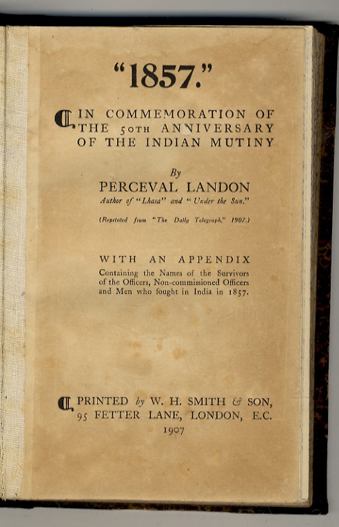 1857. In commemoration of the 50th anniversary of the Indian …