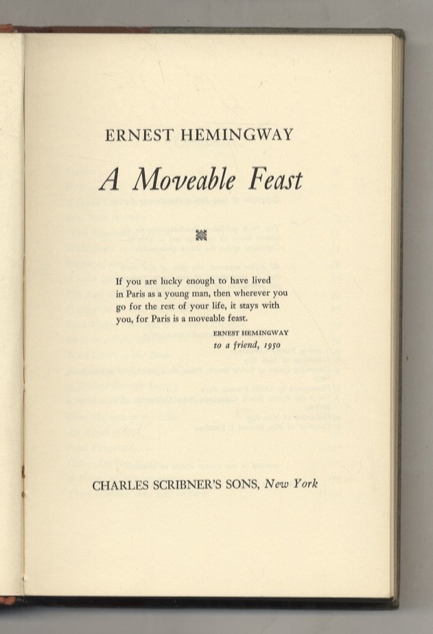 A Moveable Feast.