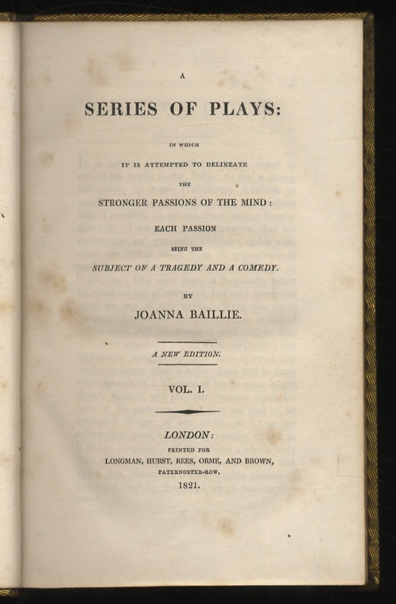 A Series of Plays: in which it is attempted to …