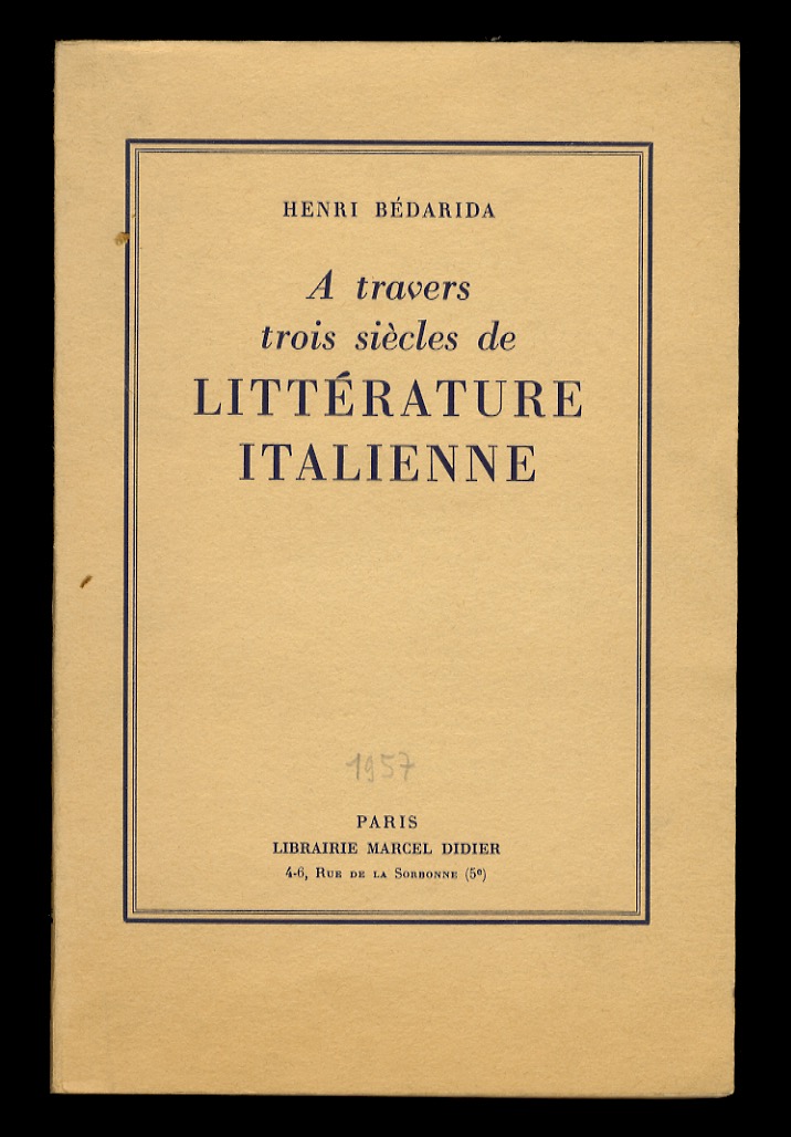 A travers trois siècles de littérature italienne. (Le Rime di …