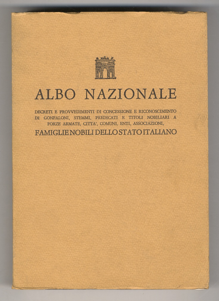 Albo Nazionale Decreti e provvedimenti di concessione e riconoscimento di …