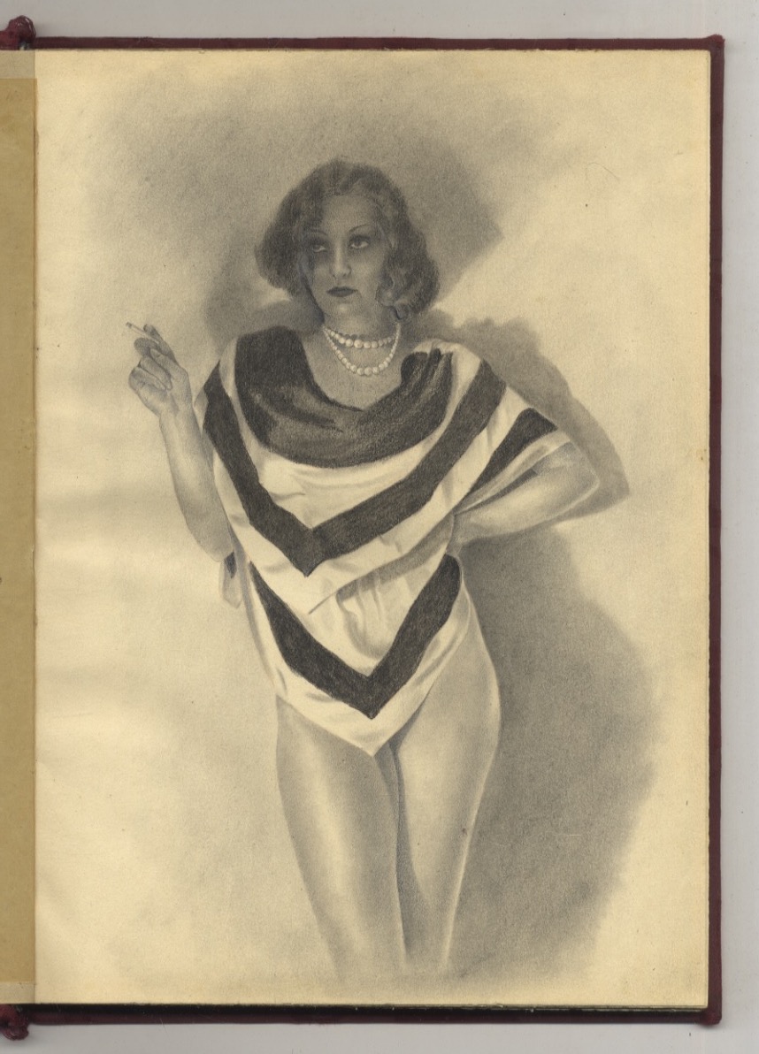 Album contenente 24 disegni originali a matita nera dei quali …