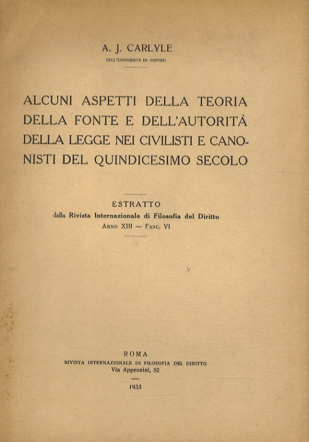 Alcuni aspetti della teoria della fonte e dell'autorità della legge …