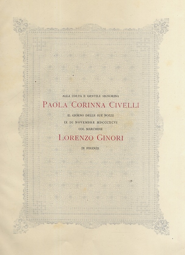 ALLA colta e gentile signorina Paola Corinna Civelli il giorno …