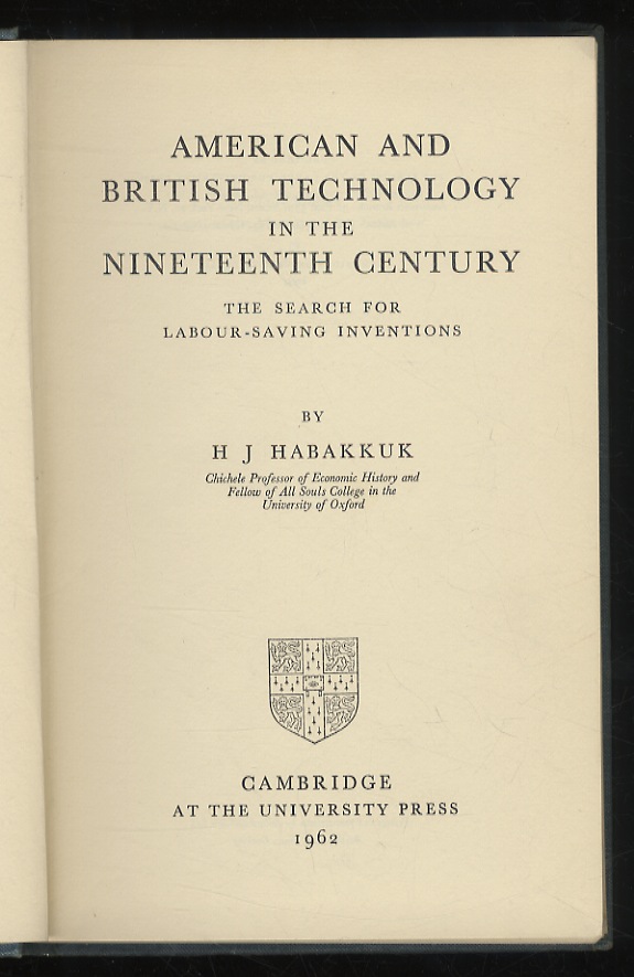 American and British Technology in the Nineteenth Century. The search …
