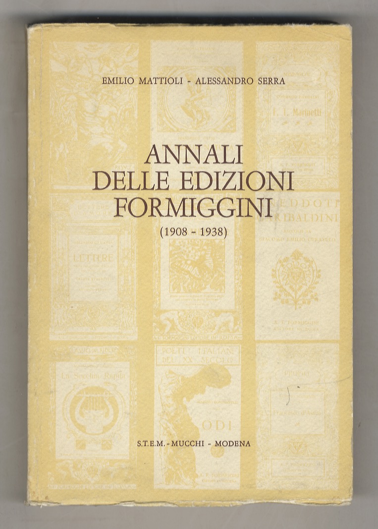 Annali delle Edizioni Formiggini (1908 - 1938).