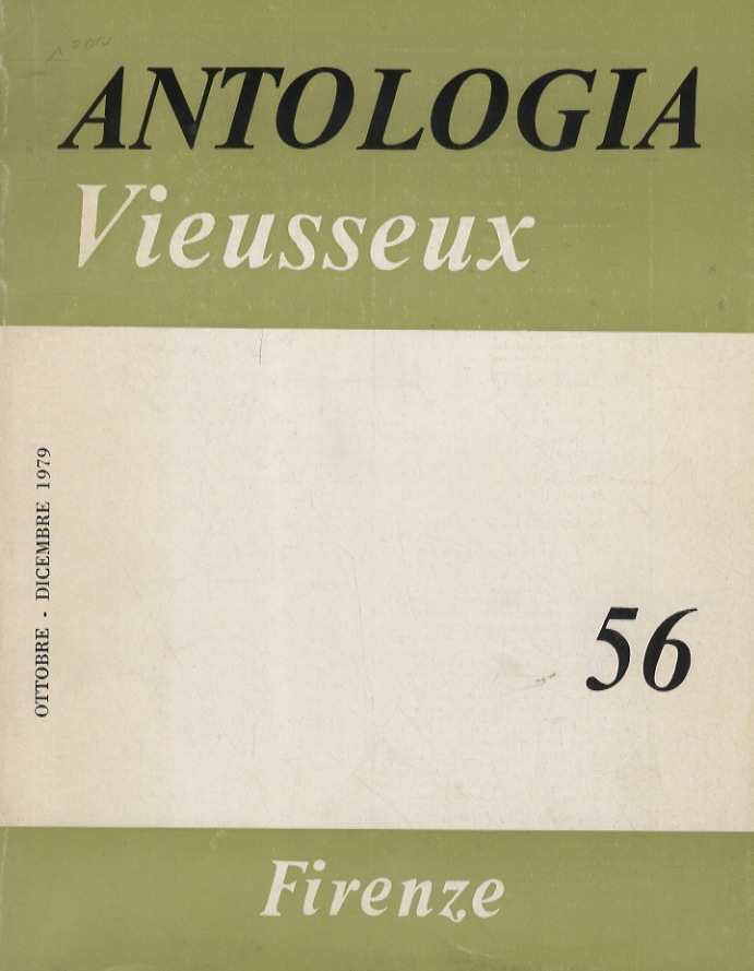 ANTOLOGIA Vieusseux. Giornale di scienze, lettere e arti. Anno XV, …