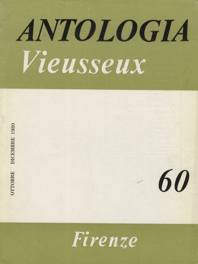 ANTOLOGIA Vieusseux. Giornale di scienze, lettere e arti. Anno XV, …