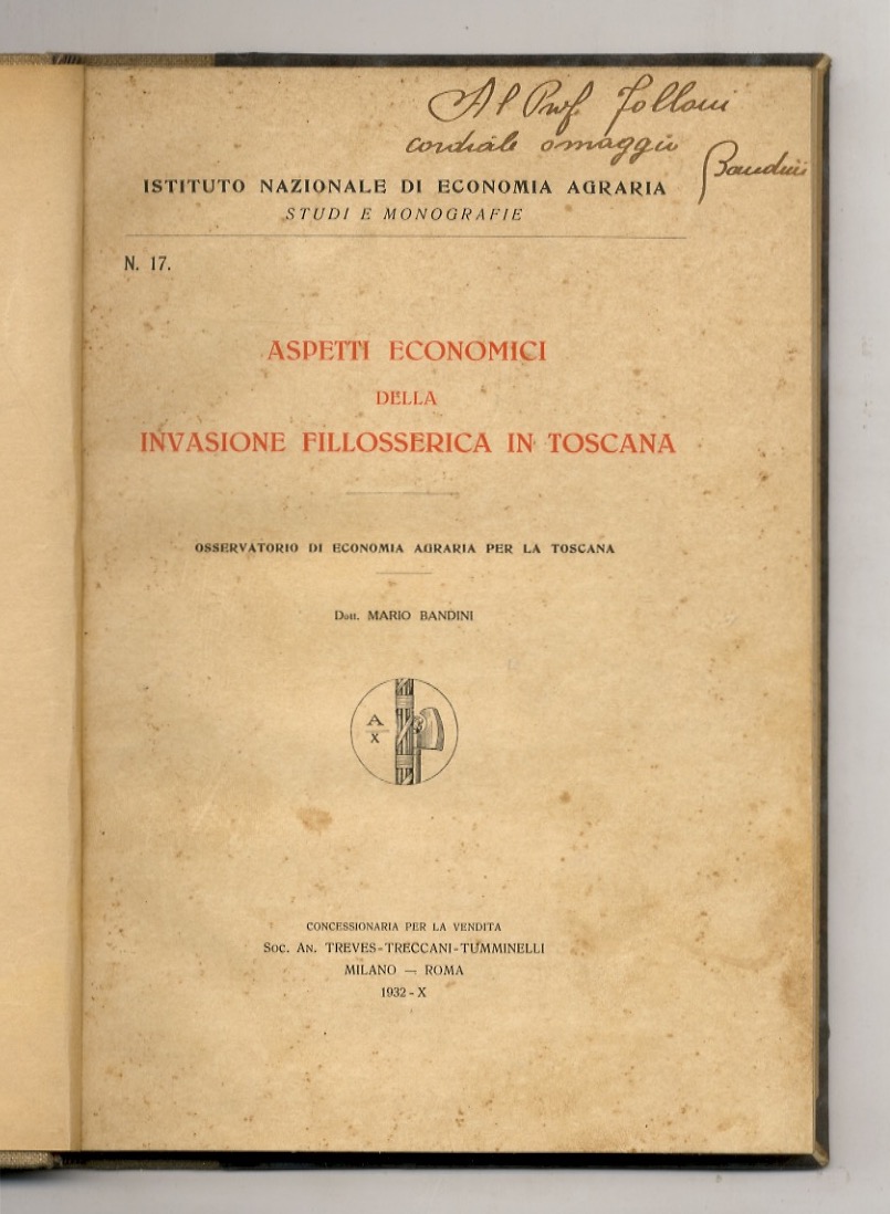 Aspetti economici della invasione fillosserica in Toscana. Osservatorio di economia …