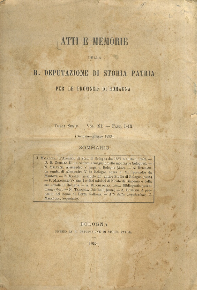 ATTI e memorie della R. Deputazione di Storia Patria per …