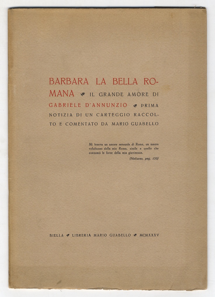 Barbara la bella romana. Il grande amore di Gabriele D …