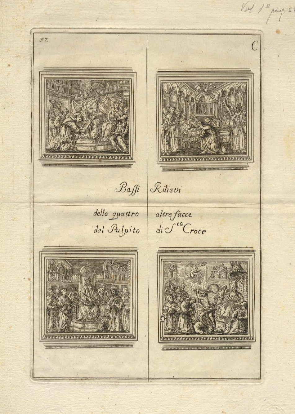 BASSI rilievi della quattro altre facce del pulpito di S.ta …