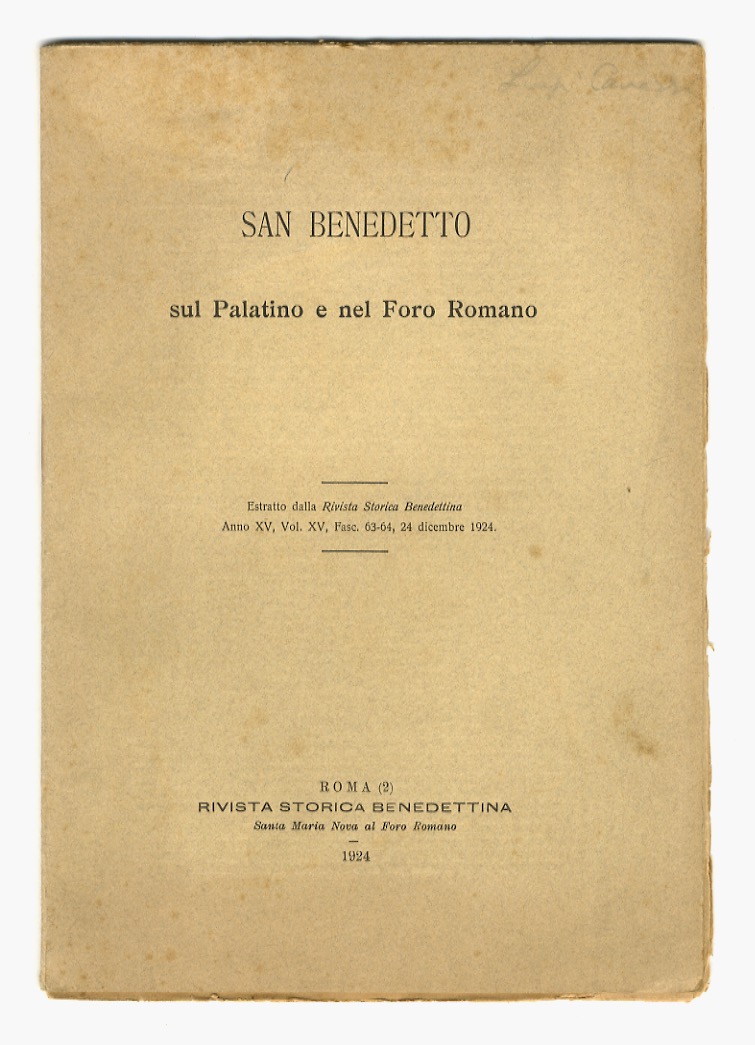 Benedetto (San) sul Palatino e nel Foro Romano.