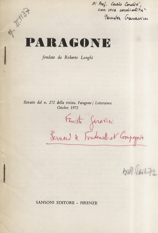 Bernard de Fontenelle et Compagnie. Estratto dal n. 272 della …