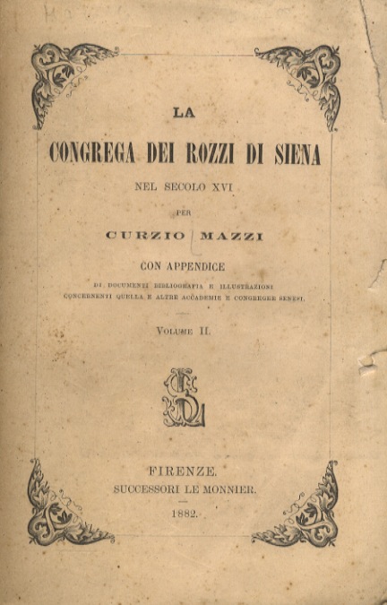 Bibliografia delle composizioni de Rozzi [In:] La congrega dei Rozzi …
