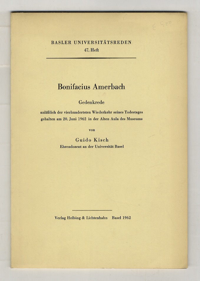 Bonifacius Amerbach (.).