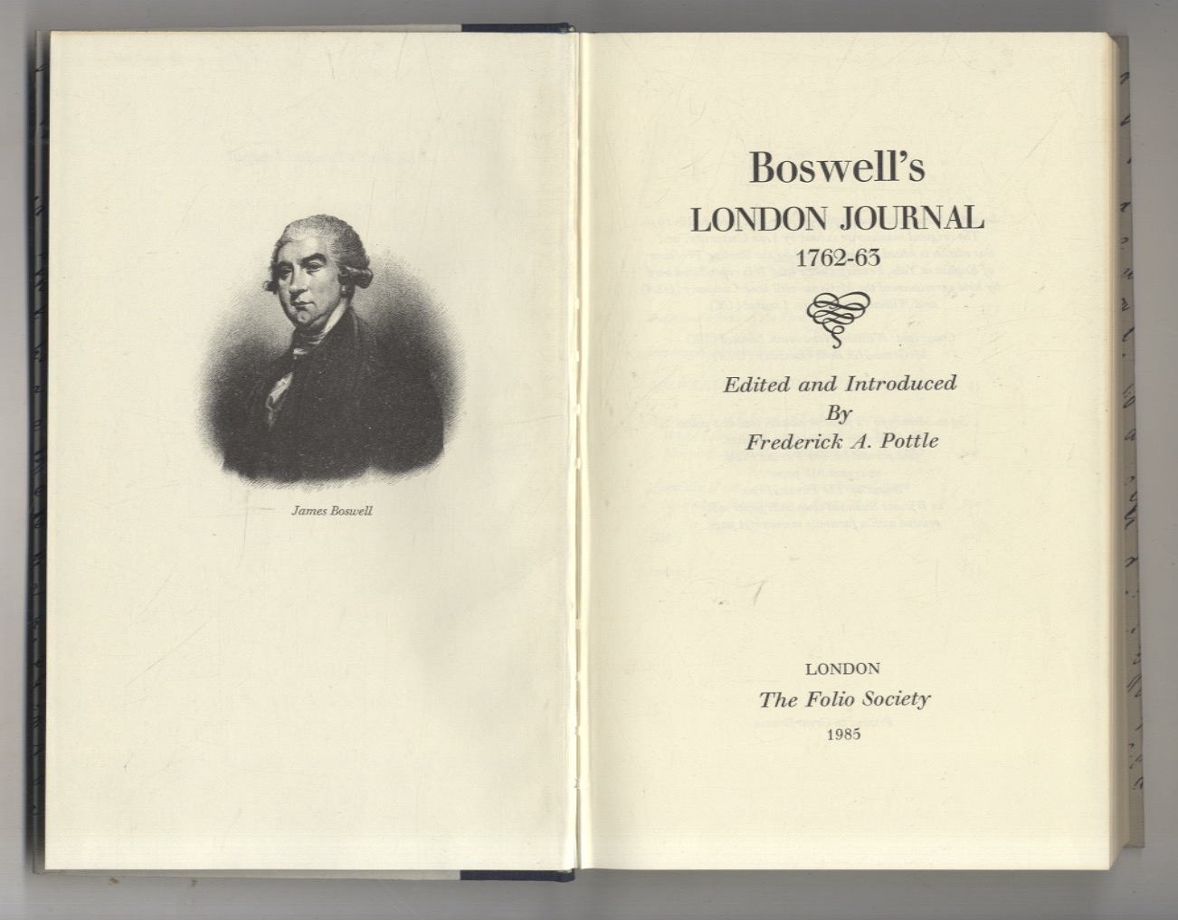 Boswell's London Journal 1762-63. Edited and Introduced by Frederick A. …