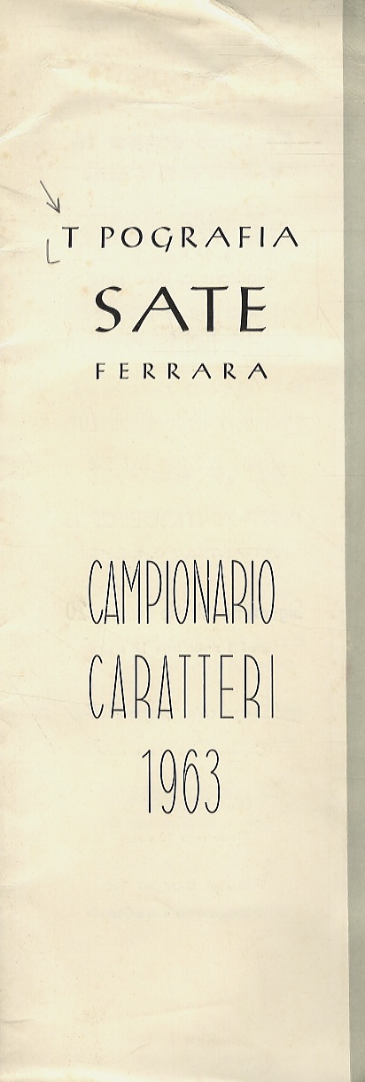 Campionario caratteri 1963.