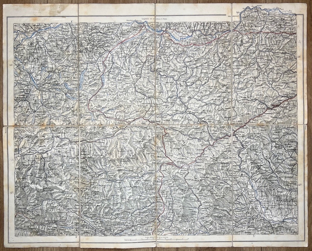 CARTA corografica d'Italia e regioni adiacenti al 500.000. Foglio 6 …