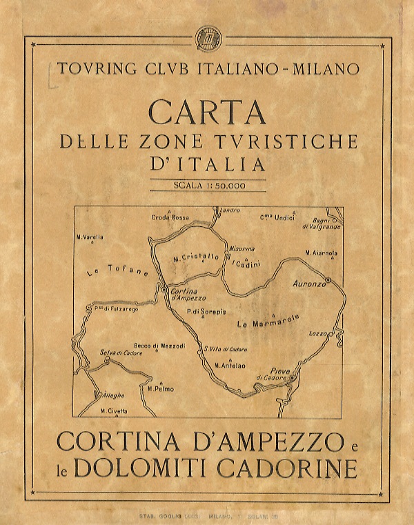 Carta delle zone turistiche d'Italia: Cortina d'Ampezzo e le Dolomiti …