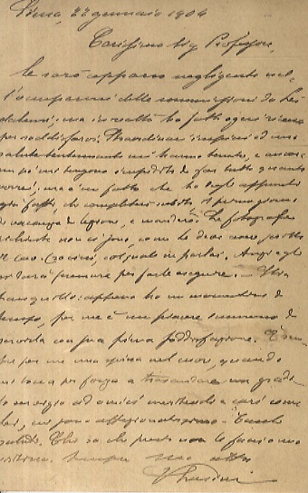 Cartolina manoscritta autografa, firmata, indirizzata, al professor Antonio Canestrelli, datata: …