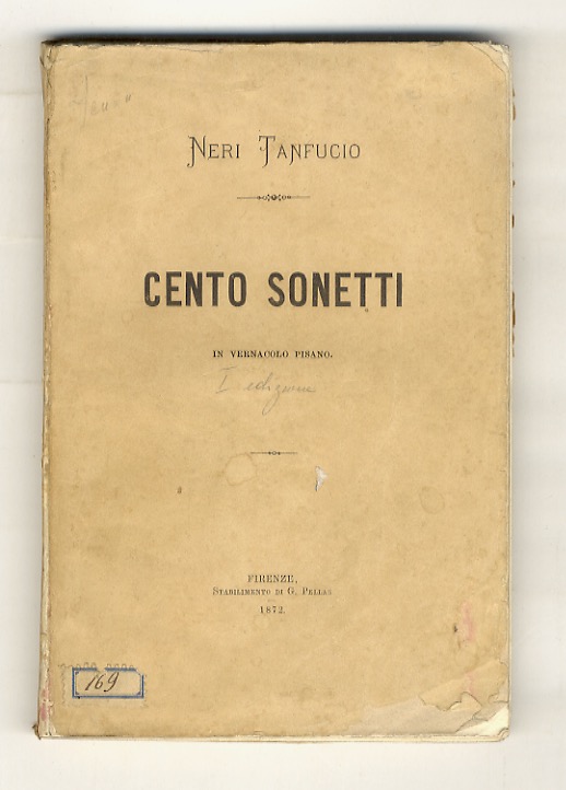 Cento sonetti di Neri Tanfucio [in vernacolo pisano].