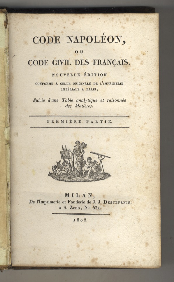 Code Napoléon ou Code Civil des Français. Nouvelle édition conforme …