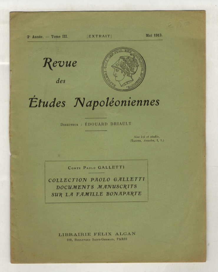 Collection Paolo Galletti. Documents manuscrits sur la famille Bonaparte.