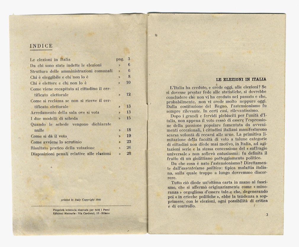 Come si vota nelle elezioni amministrative.