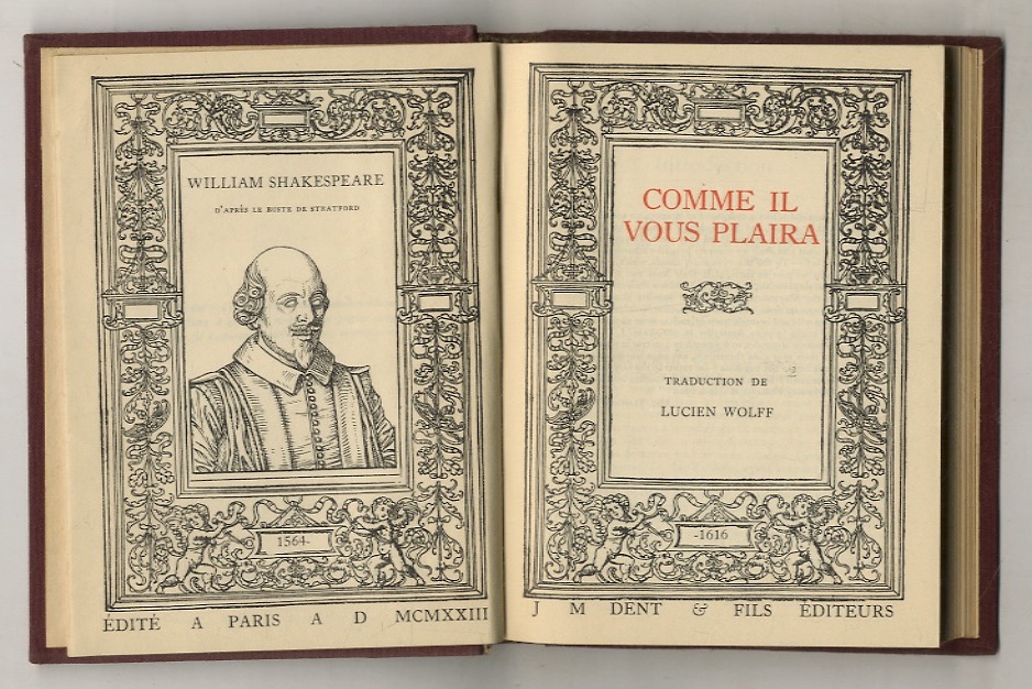 Comme il vous plaira. Traduction de Lucien Wolff.