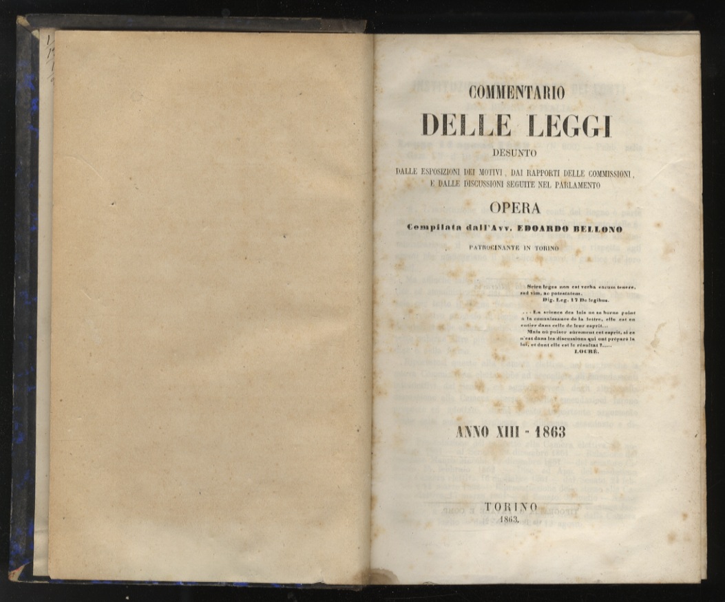 Commentario delle leggi desunto dalle esposizioni dei motivi, dai rapporti …