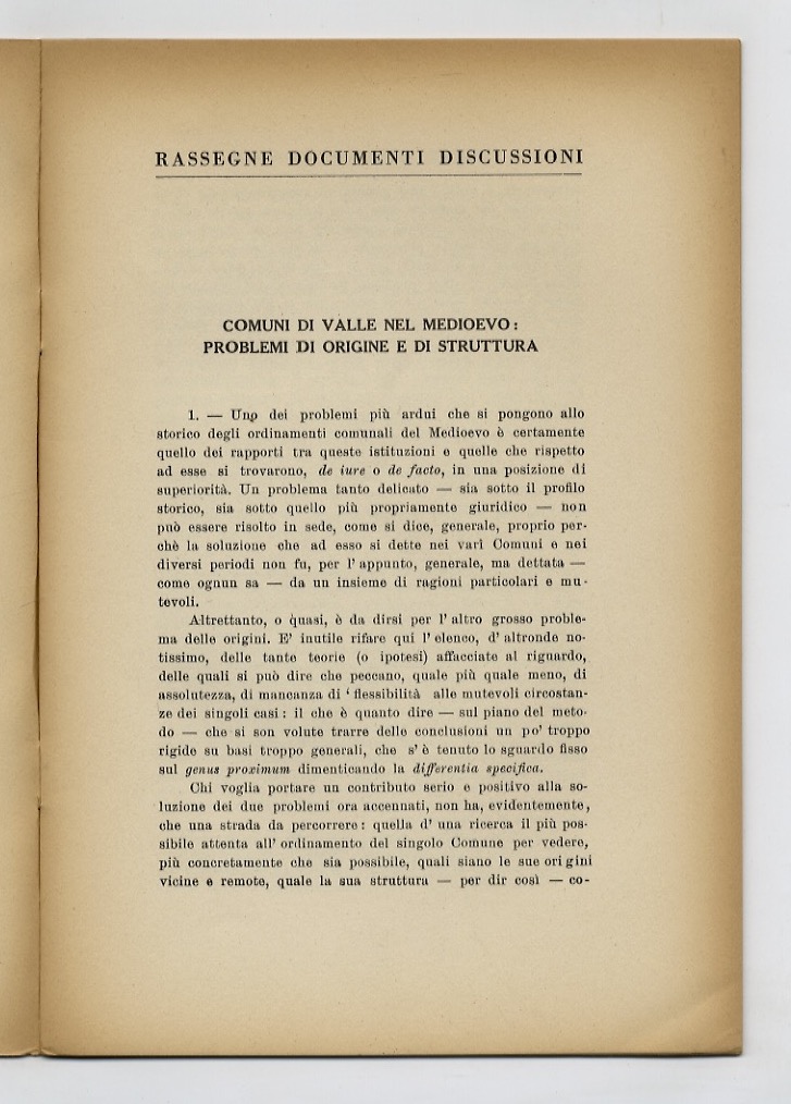 Comuni di valle nel medioevo: problemi di origine e di …