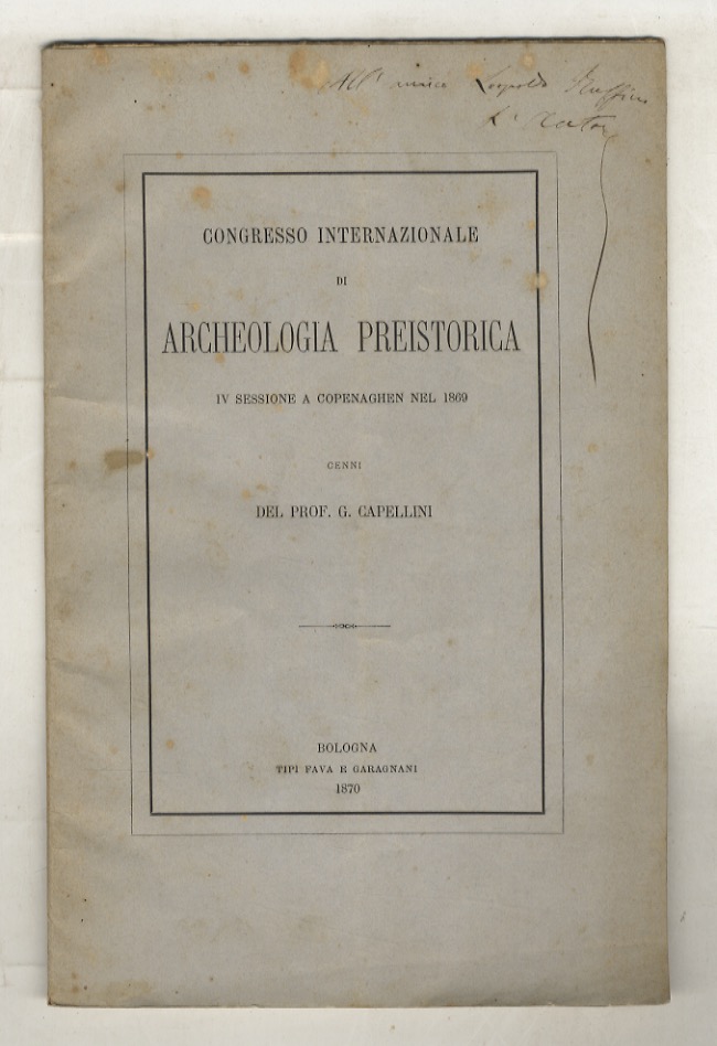 Congresso internazionale di archeologia preistorica. IV sessione a Copenhagen nel …