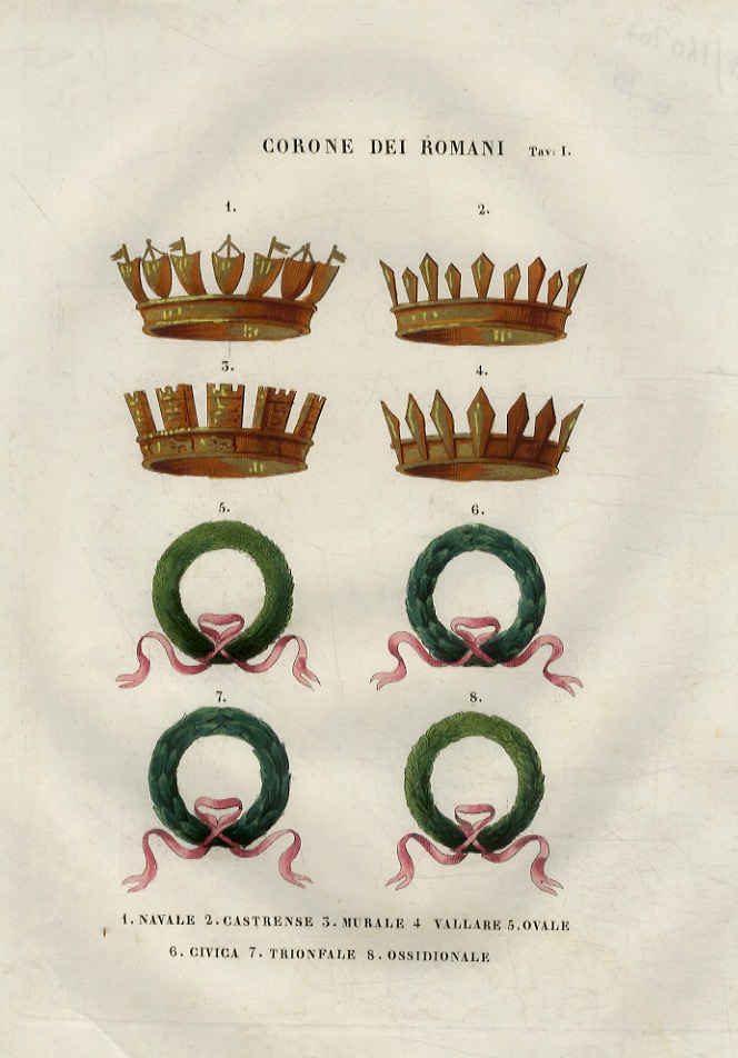 Corone dei Romani. Tav. 1.