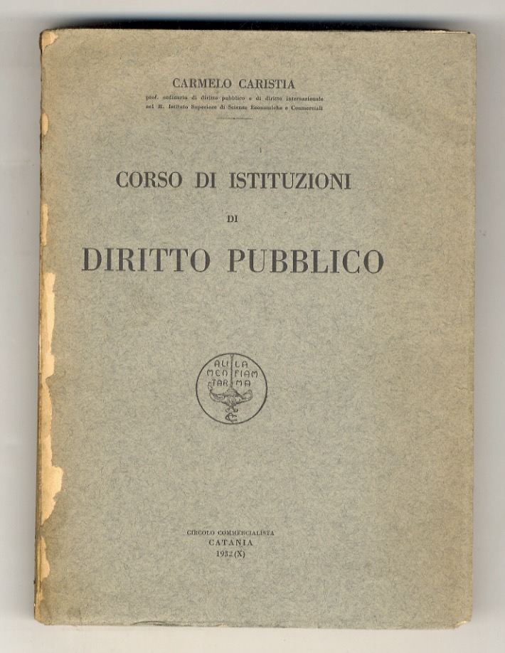 Corso di istituzioni di diritto pubblico.