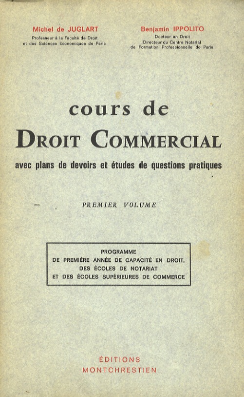 Cours de Droit Commercial avec plans de devoirs et études …