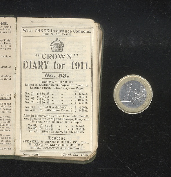 “Crown” Diary for 1911. No. 53.