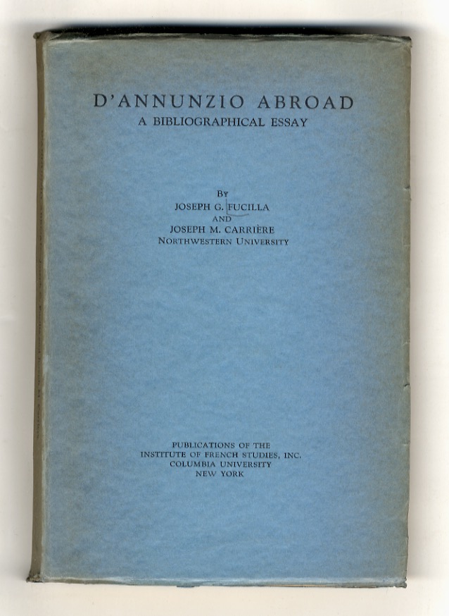 D'Annunzio abroad. A bibliographical essay.