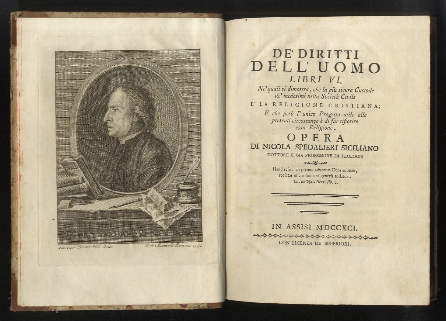 De' diritti dell'uomo. Libri VI.